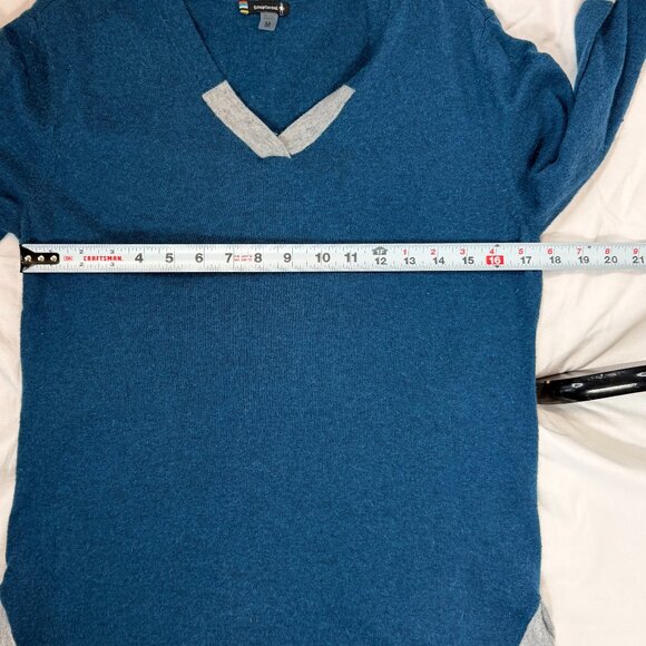 Smartwool Women's Sweater | Teal with Grey Accents | Medium - Picture 9 of 11